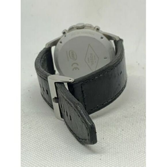 Fossil Q Men's Watch Chronograph Smartwatch Tracker Black Leather Band NDW1 C98 - Picture 9 of 9